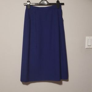 Royal blue wool skirt